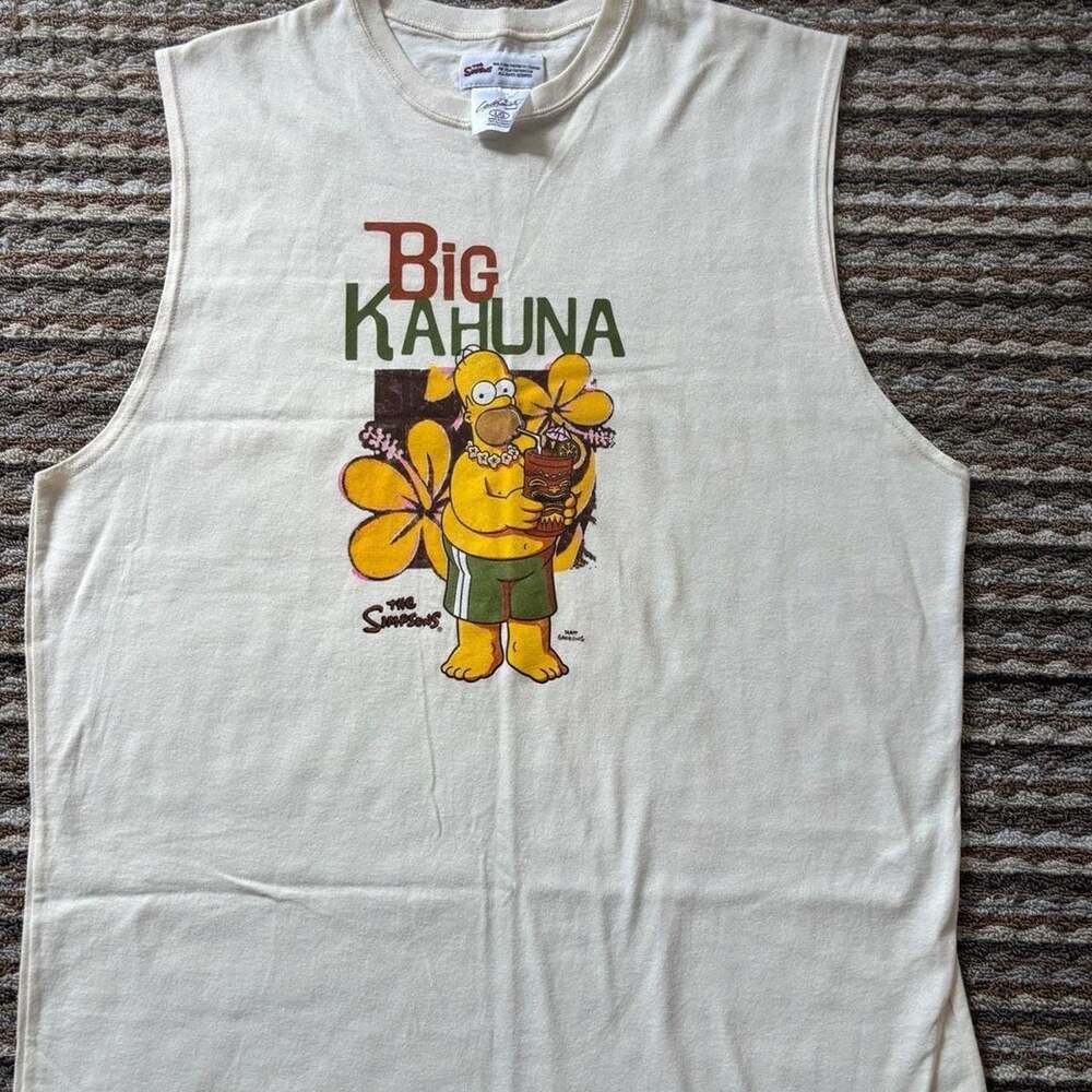 Vintage 2006 The Simpsons Homer Simpson Big Kahuna Tropical Tank Top